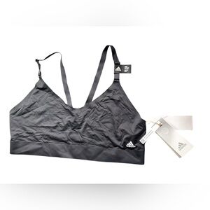 ADIDAS women’s plus size 2XL Aeroready black pull on unlined athletic bra NWT